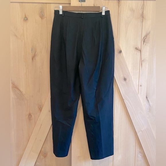 Talbots Women's Pants Size 10P Color Black Pleated Trousers Stretch High Rise - Picture 3 of 13